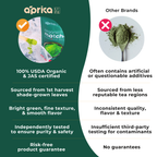 A comparison chart of Organic Japanese Ceremonial Grade Matcha Green Tea Powder and other brands, emphasizing its organic certification and quality assurance.