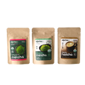Matcha and hojicha sample