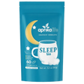 The Herbal Sleep Tea, 60 Bags, comes in a blue package featuring a moon, stars, and steaming cup design; this caffeine-free herbal tea is ideal for relaxation.