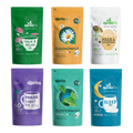 The Herbal Tea Sample, 6 Bags offers herbalist-crafted blends in six colorful packages, labeled for benefits like calm, focus, immune support, and sleep. Includes a sample tea bag of each blend to try.